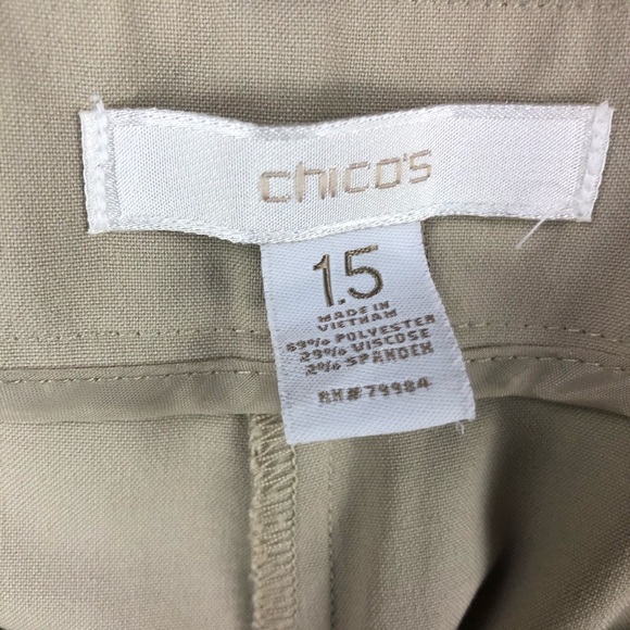 Chico's Women's Cream Pants 15 - Picture 5 of 6